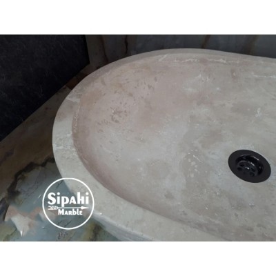 Traverten Oval Dikdörtgen Lavabo Traverten Oval Dikdörtgen Lavabo