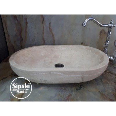 Traverten Oval Dikdörtgen Lavabo Traverten Oval Dikdörtgen Lavabo