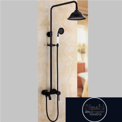 Petrol Siyahı Seramik Detay Duş Seti