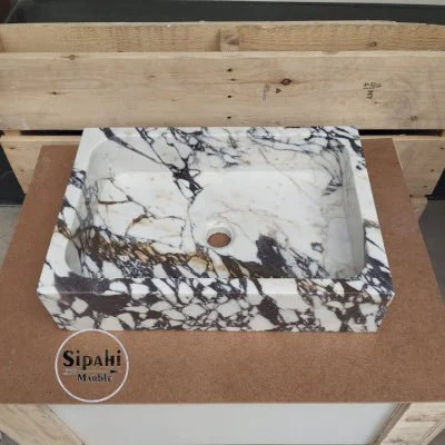 Travertine Soap Dispenser Detail Mini Washbasin