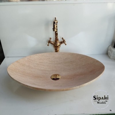 Traverten  Kayık Lavabo