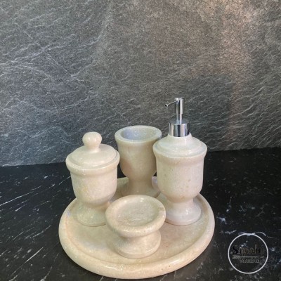 Traverten Saray Dizayn 5'li Banyo Seti