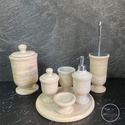 Traverten Saray Dizayn 7'li Banyo Seti