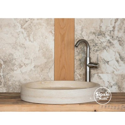 Traverten Çember Lavabo Traverten Çember Lavabo